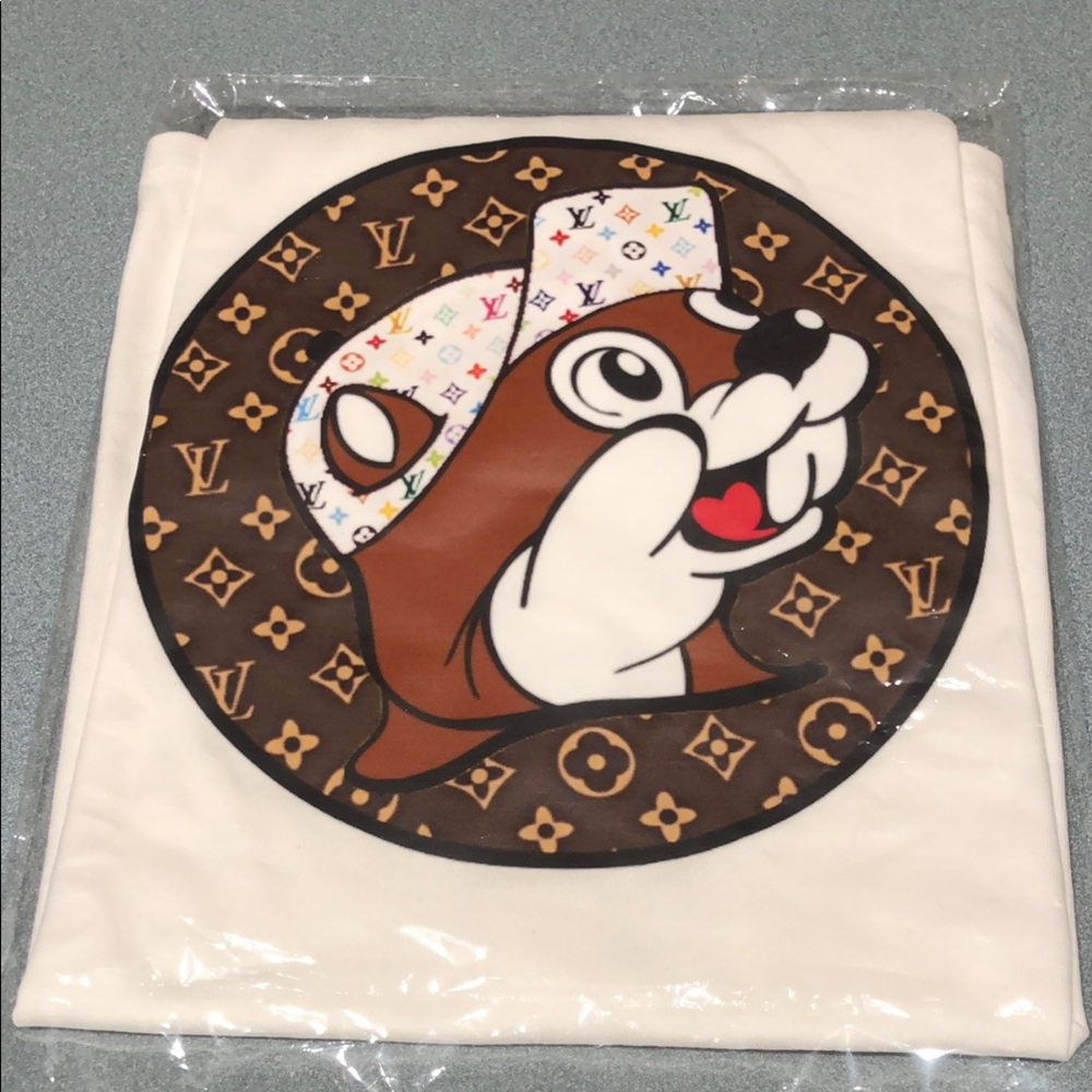White and Brown Graphic Tee